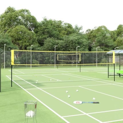 Badmintonnet 600X155 Cm Pe-Stof Geel En Zwart