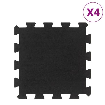Rubbertegels 4 St 16 Mm 30X30 Cm Zwart