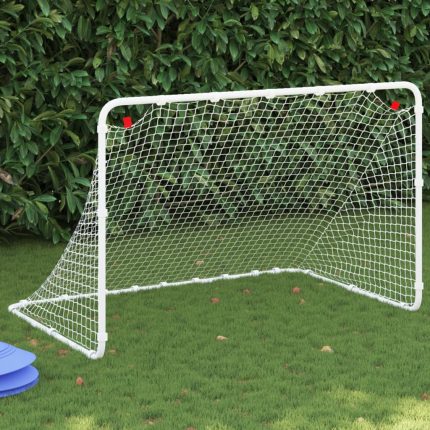 Voetbaldoel 122X81X81 Cm Staal Wit